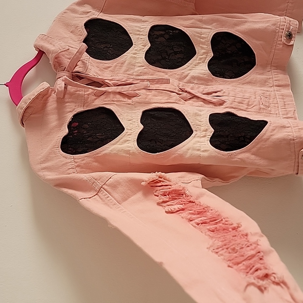 Ank Rouge pink denim Jacket - Picture 3 of 10